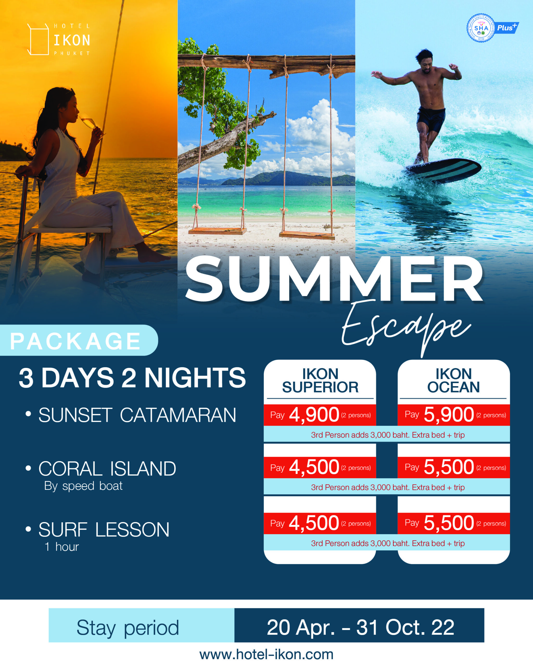 SUMMER ESCAPE 3Days 2Nights (START FROM THB 2,940)